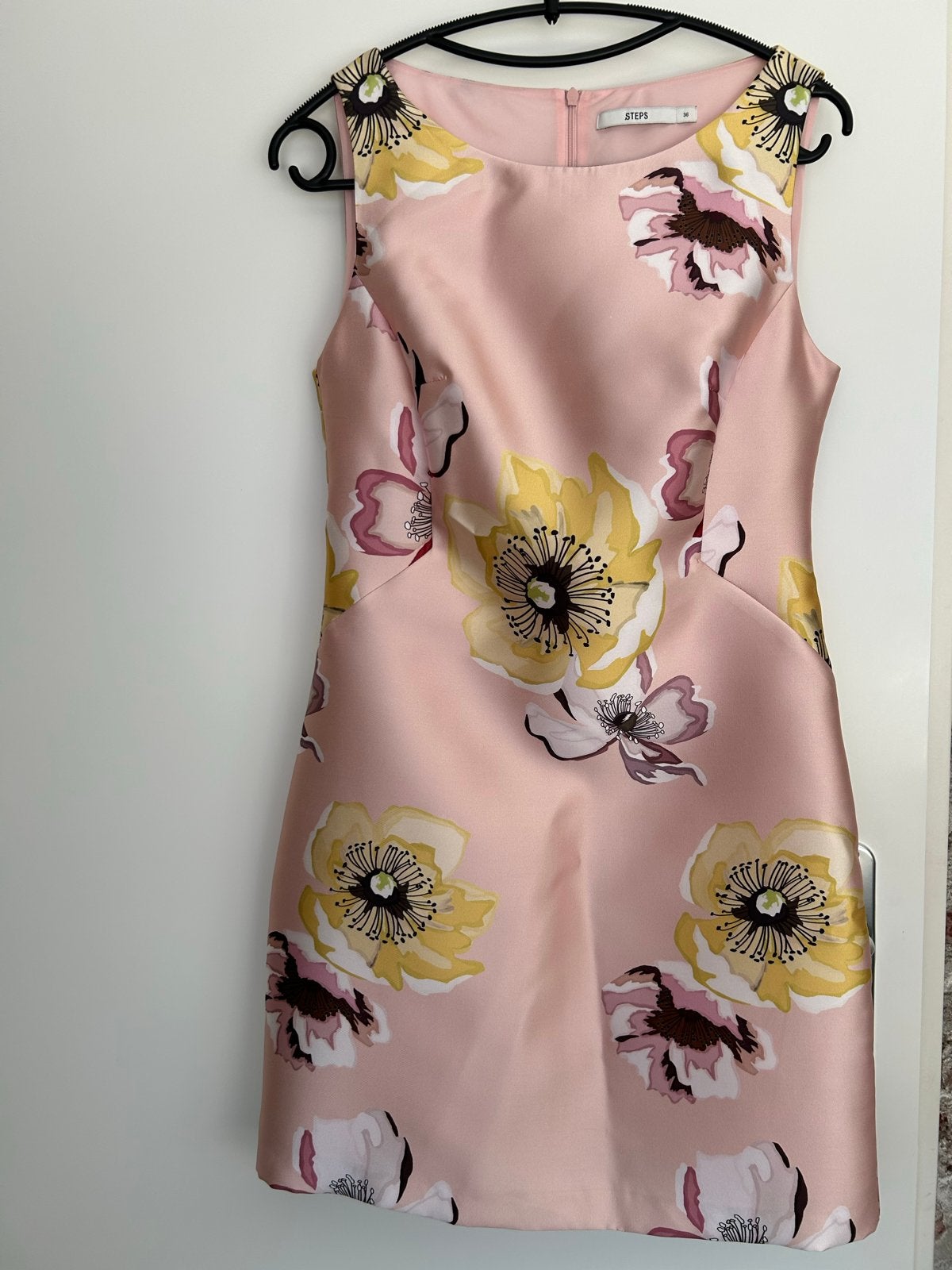 Steps jurk met bloemenprint, maat 36, Kleding | Dames, Jurken, Ophalen of Verzenden, Zo goed als nieuw, Roze, Maat 36 (S)