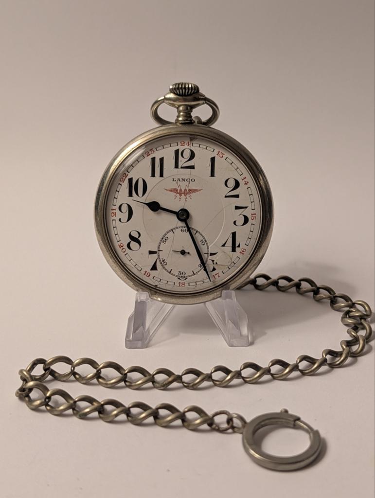 Lanco Zakhorloge met Stoomlocomotief, Ophalen of Verzenden