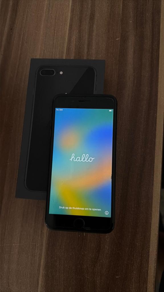 iPhone 8 Plus 64GB Zwart, Telecommunicatie, Mobiele telefoons | Apple iPhone, Ophalen, IPhone 8 Plus, Zwart, Zo goed als nieuw