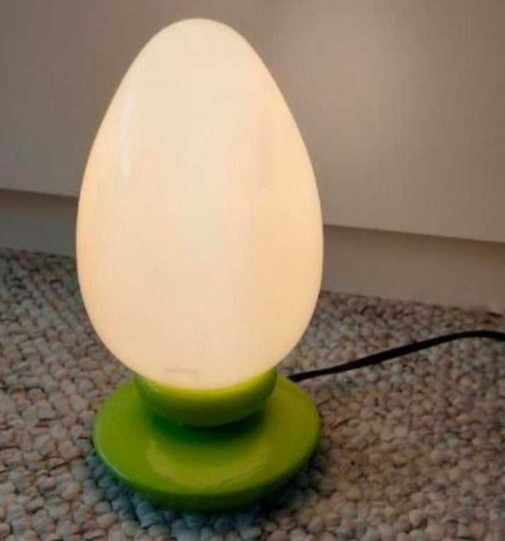vintage lamp ei, Ophalen of Verzenden, Gebruikt, Glas, Vintage