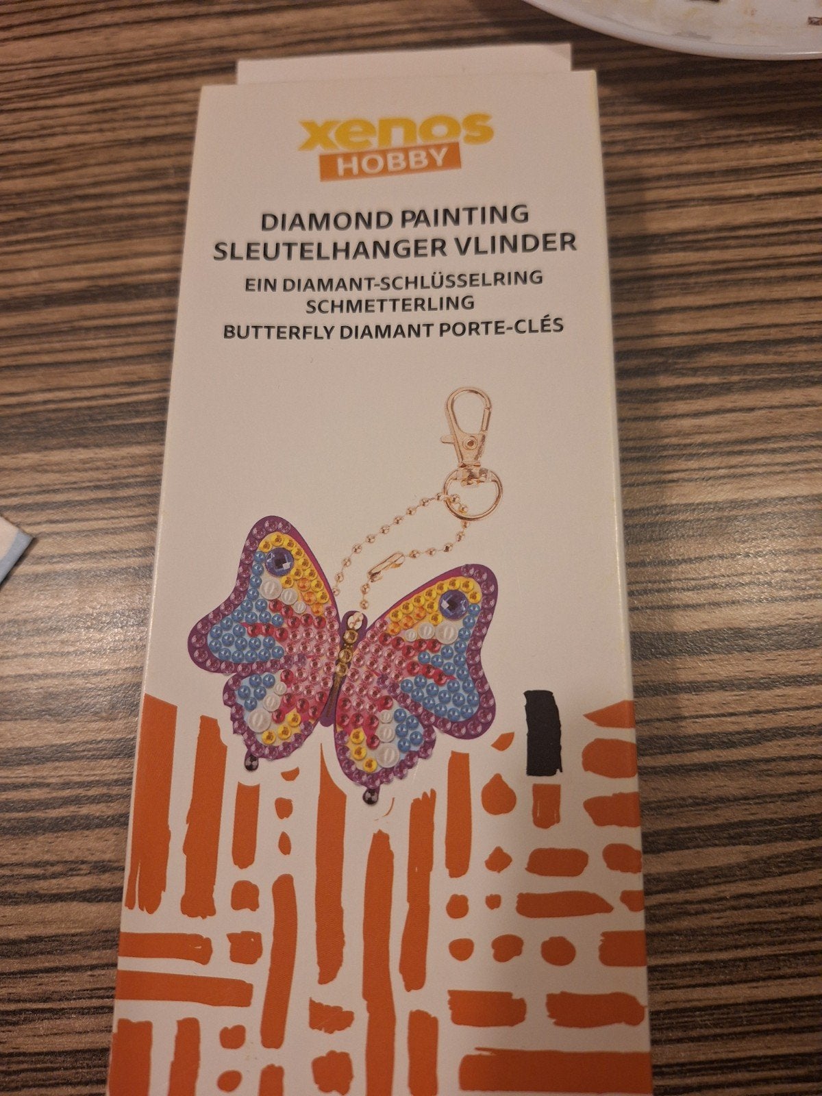 Diamond Painting Sleutelhanger Vlinder, Ophalen, Zelfklevend, Dieren, Nieuw