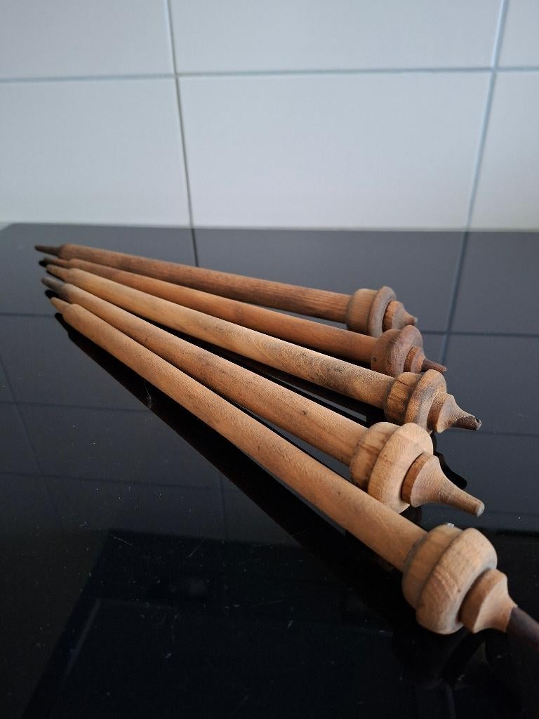 Prachtige houten spindels/pinakels, Hout, Ophalen of Verzenden, Bruin, Landelijk