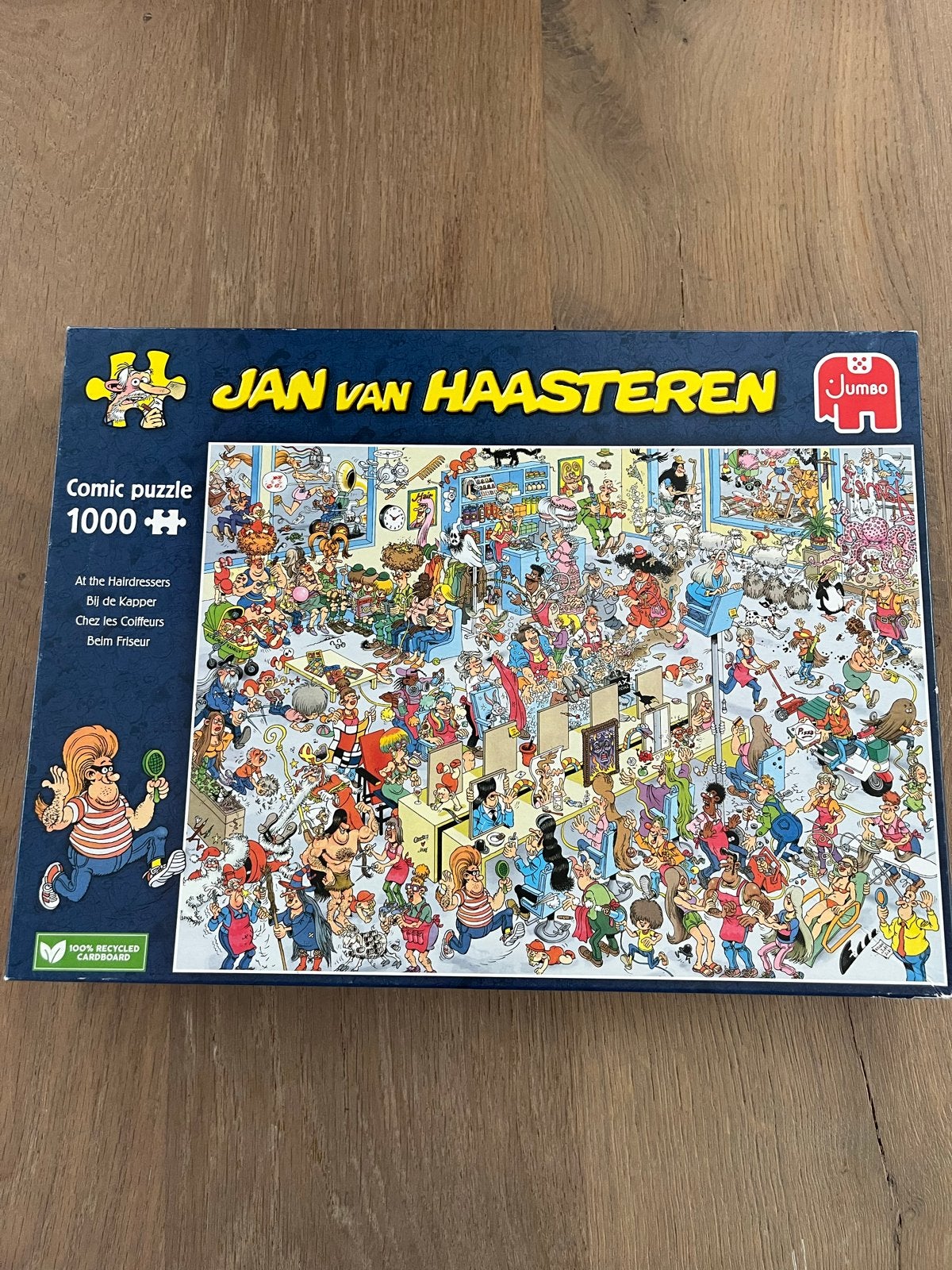Jan van Haasteren puzzel - Bij de kapper - 1000 stukjes, Hobby en Vrije tijd, Ophalen, 500 t/m 1500 stukjes, Zo goed als nieuw