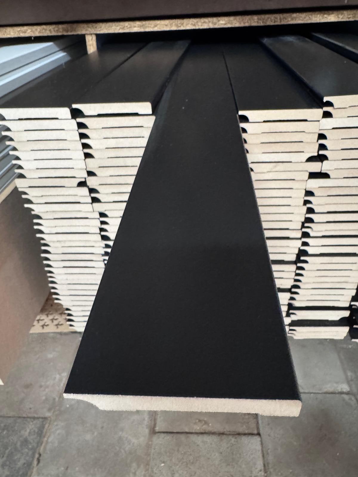 12x90mm vochtwerend plinten zwart RAL9005 240cm lang Aktie!, Ophalen, ., Nieuw, 200 tot 250 cm
