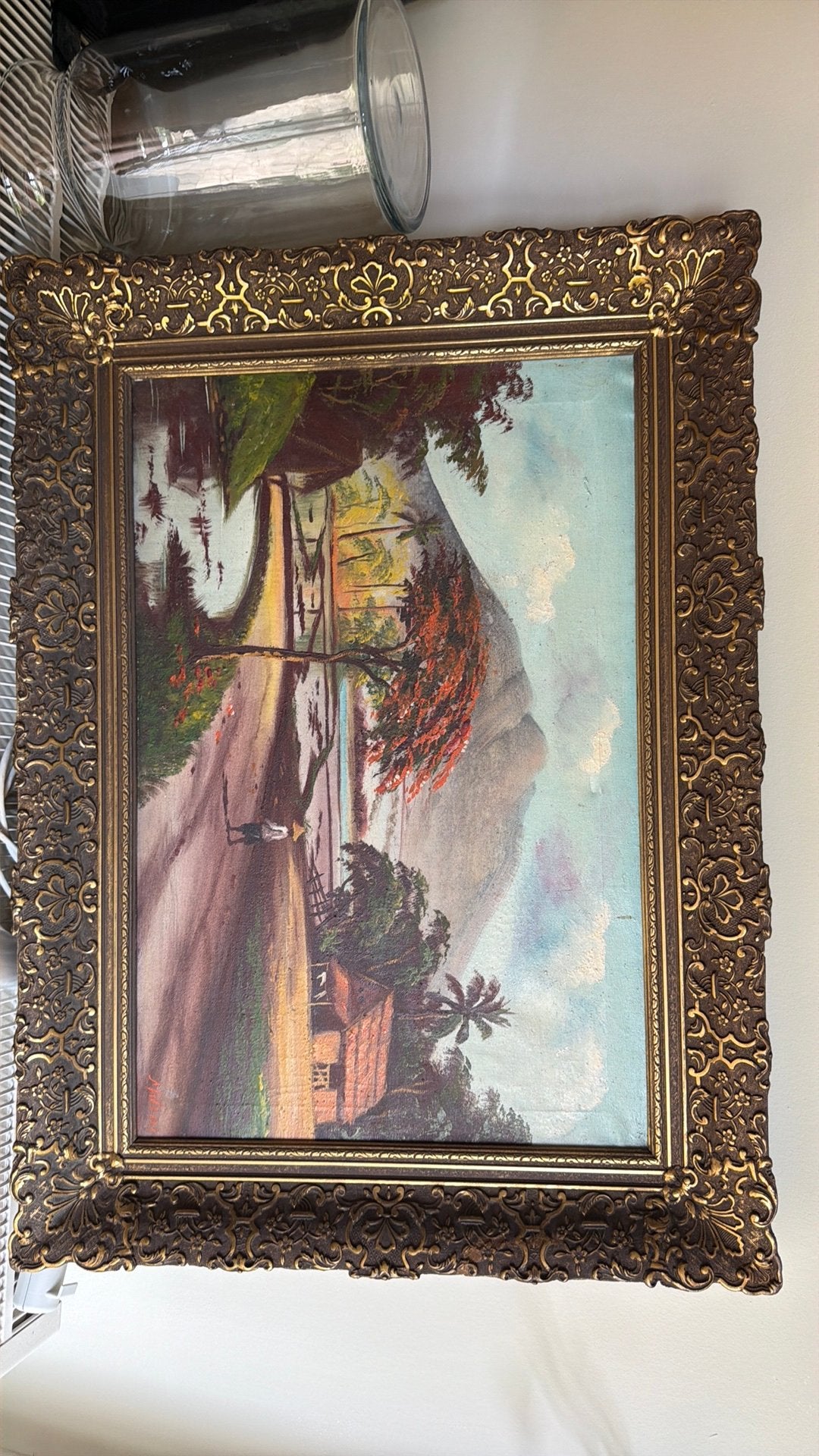 Authentiek Indonesisch schilderij, Ophalen
