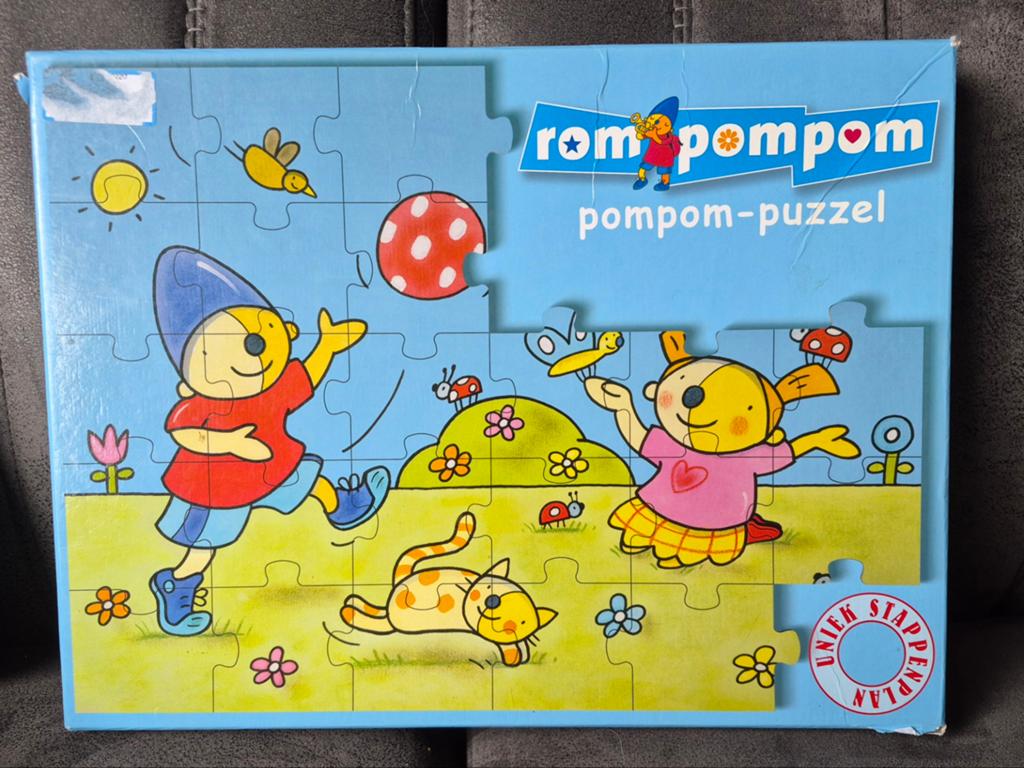 RomPomPom puzzel, Ophalen of Verzenden, 10 tot 50 stukjes, Gebruikt, 2 tot 4 jaar