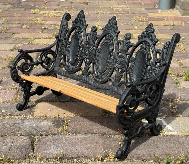 Gietijzeren bankje met houten zitting, Ophalen, Gebruikt, Overige typen