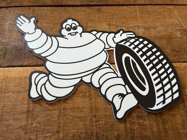 MICHELIN retro 2   man Bibandum met band reclamebord, Ophalen of Verzenden, Zo goed als nieuw, Reclamebord