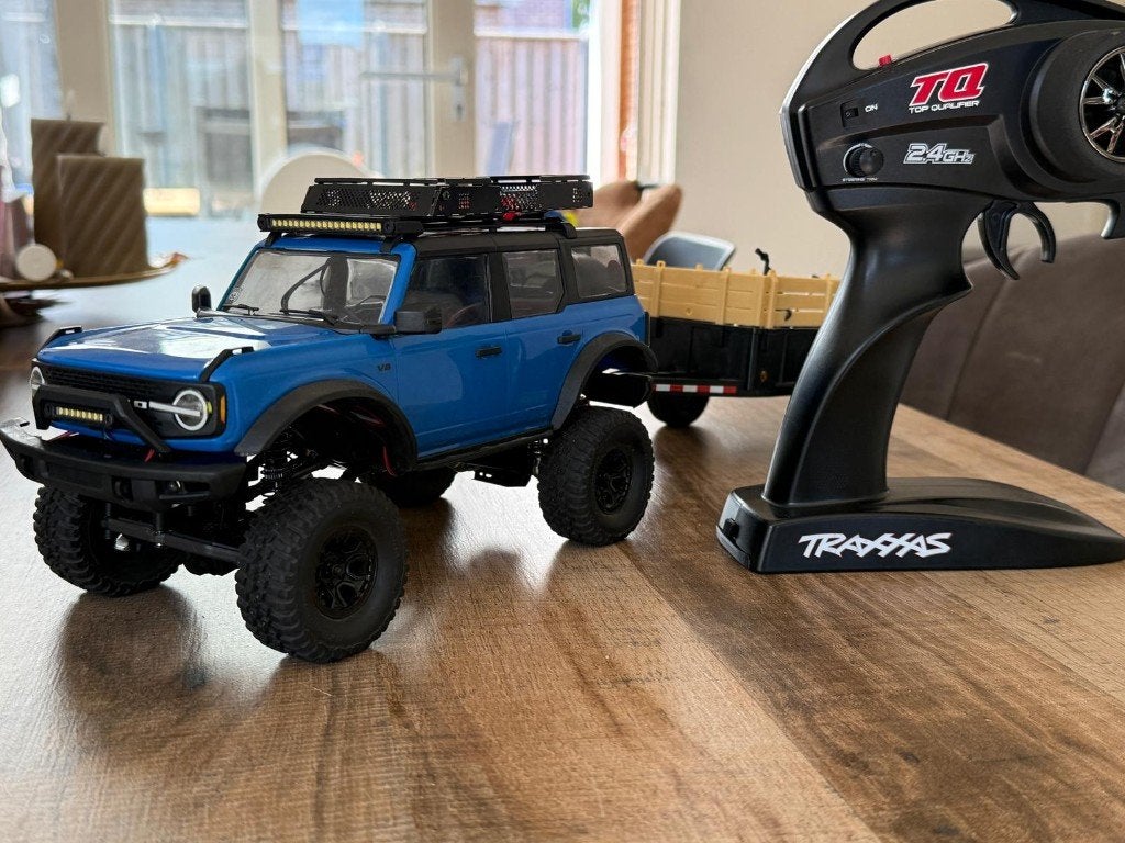 Traxxas TRx4m bronco - Brushless - Led - Upgrades -Aanhanger, Elektro, Auto offroad, Ophalen of Verzenden, Zo goed als nieuw