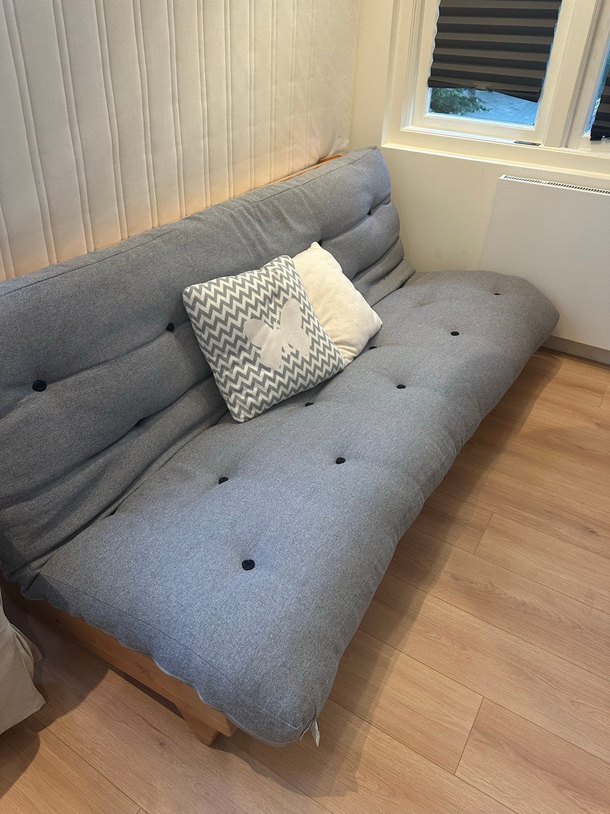 Karup Design slaapbank Lean - Grijs, Ophalen, Gebruikt, Tweepersoons, Overige maten