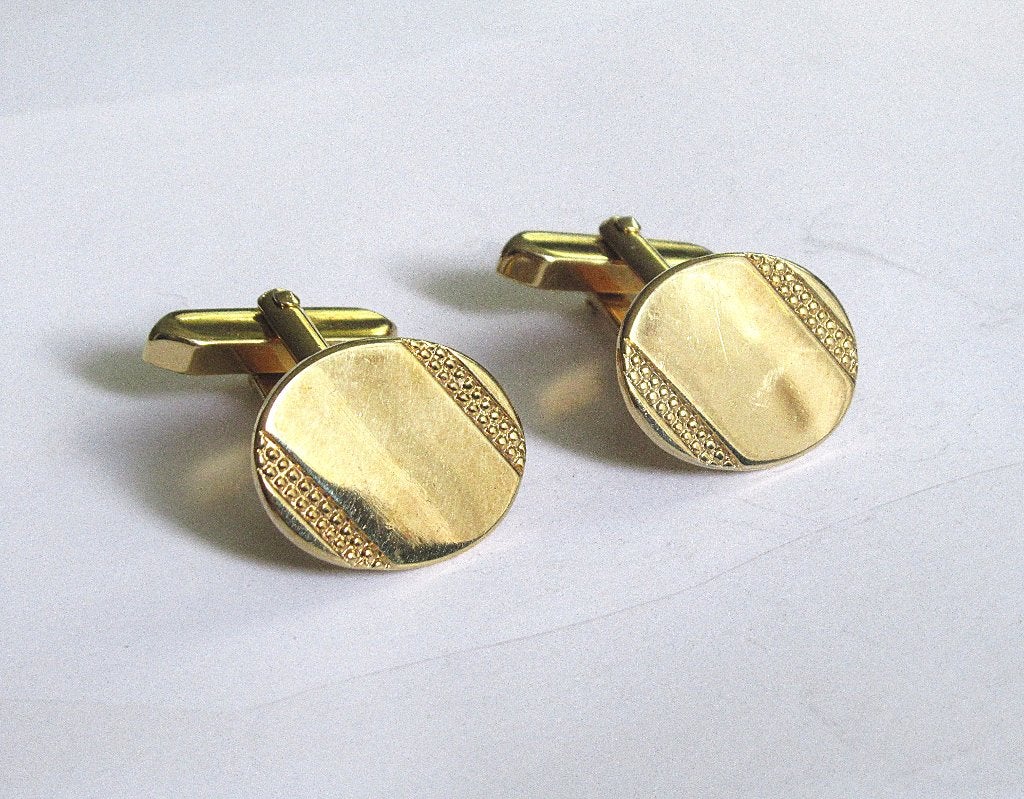 Vintage vergulde manchetknopen., Ophalen of Verzenden, Zo goed als nieuw, Overige materialen, Verguld