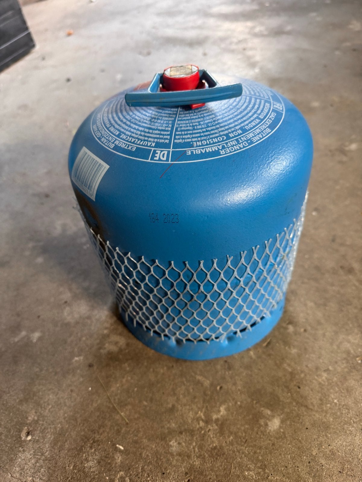 Campingaz gasfles 907 (vol), Ophalen, Gebruikt