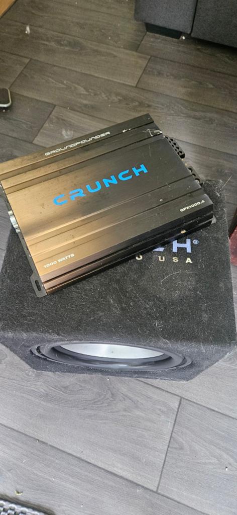 12 inch subwoofer autosubwoofer crunch met versterker, Ophalen