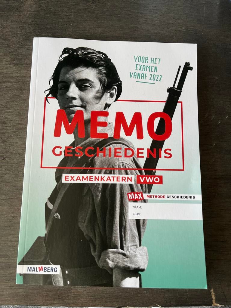 Memo geschiedenis examenkatern VWO, Boeken, Ophalen, VWO, Geschiedenis