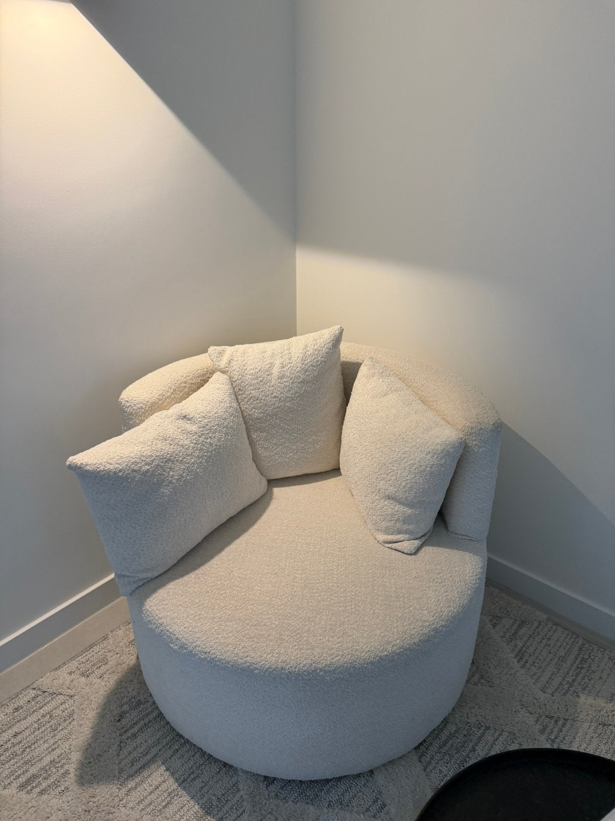 Loveseat fauteuil, Huis en Inrichting, Ophalen, Gebruikt, Wit