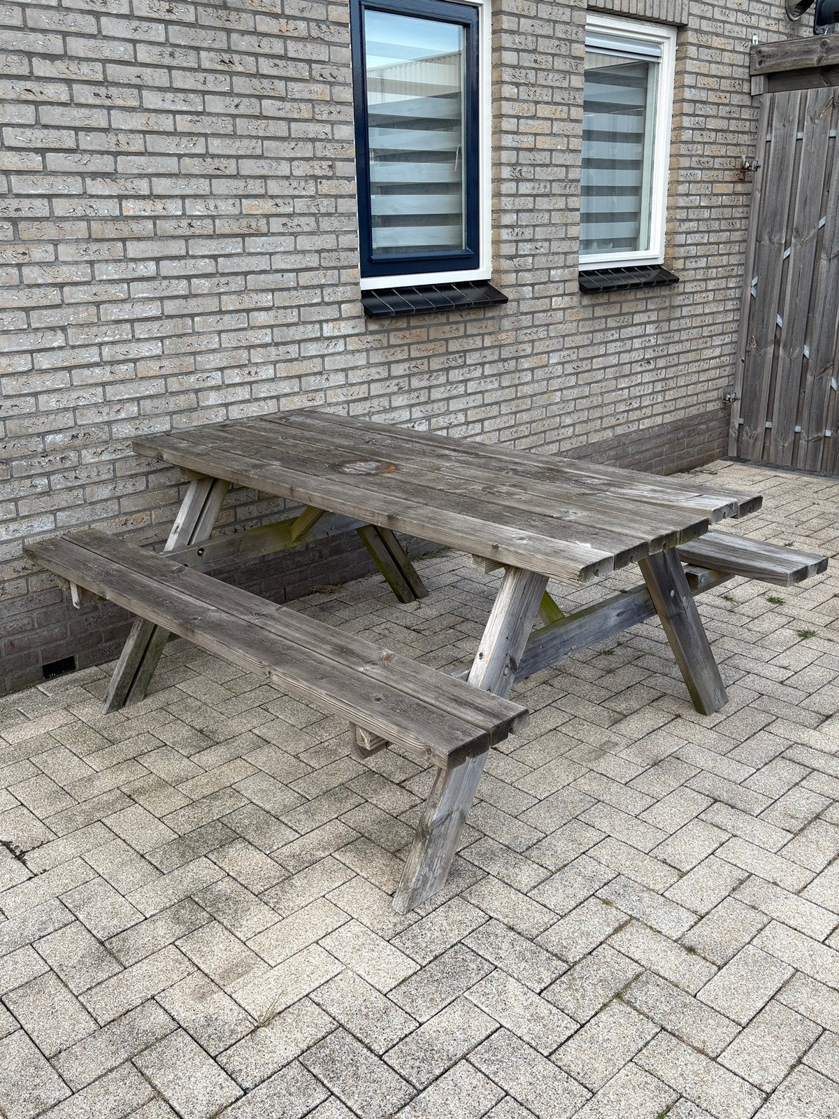 Picknicktafel (tegen elk aannemelijk bod), Ophalen of Verzenden, Gebruikt, Rechthoekig, Hout