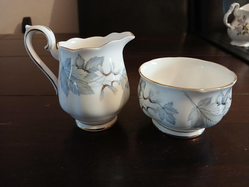 Royal Albert Silver Maple Melkkan en Suikerpot Set, Ophalen of Verzenden