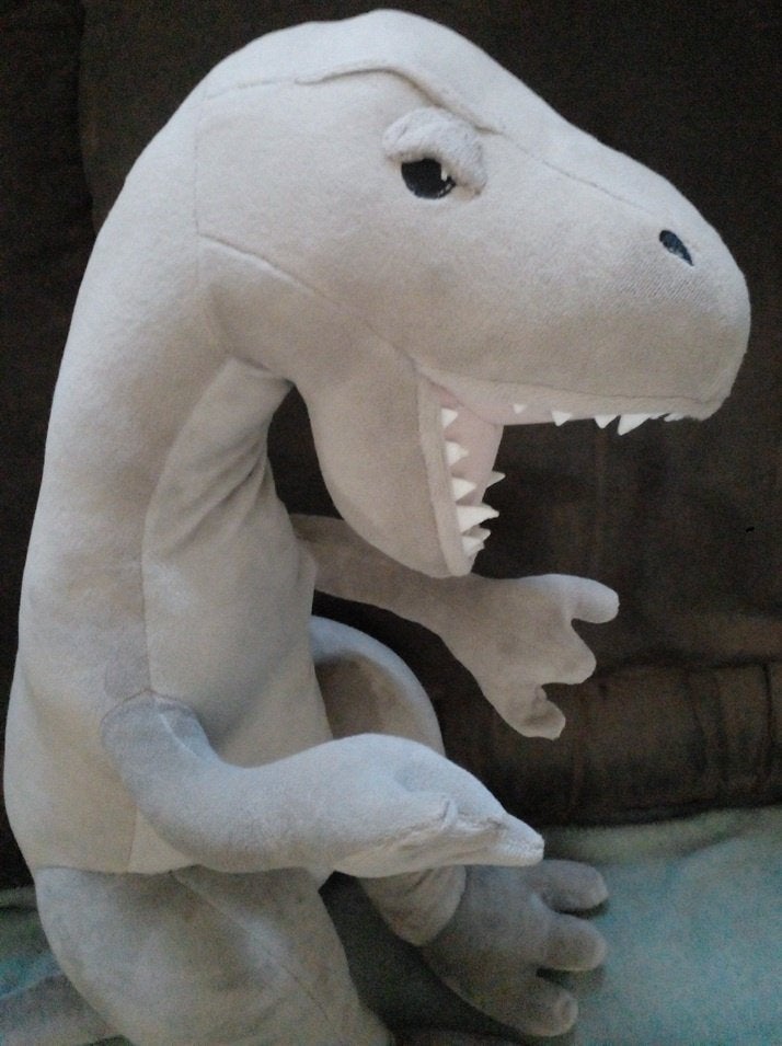 Grote H&M T-REX Tyrannosaurus Rex KNUFFEL 65cm. Dinosaurus, Overige merken, Overige karakters, Overige typen, Grijs