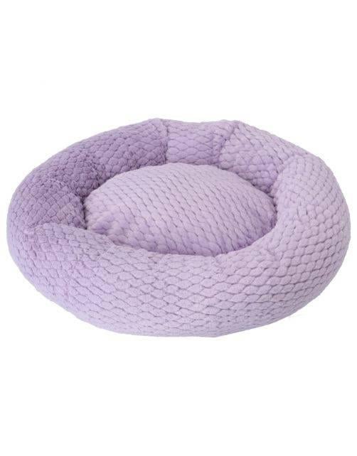Kattenmand rond donut Koko lila paars Ø 60 cm nu voor €10,-, Dieren en Toebehoren, Kattenmanden, ., Nieuw, Ophalen of Verzenden