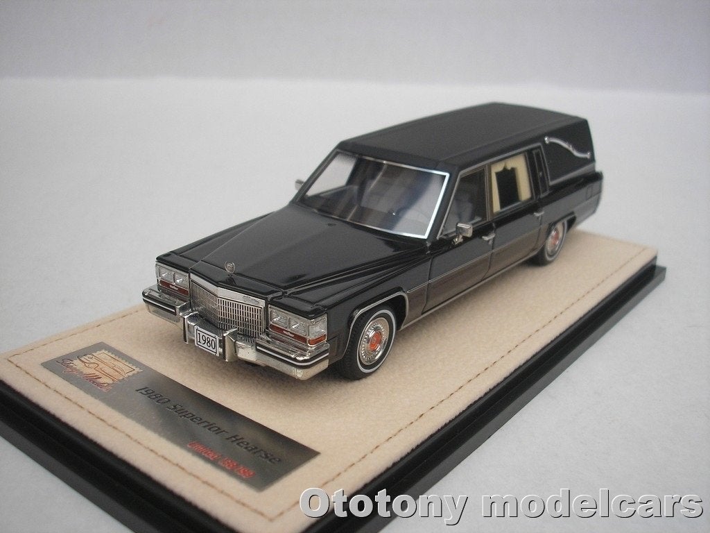 Cadillac Superior 1980 Zwart Begrafenis Auto 1/43 GLM, Ophalen of Verzenden, Nieuw, Auto, Overige merken