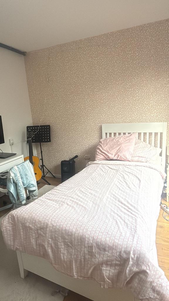 IKEA IDANÄS bedframe met opbergruimte, wit, 90x200 cm, Ophalen, 90 cm, Eenpersoons, Wit