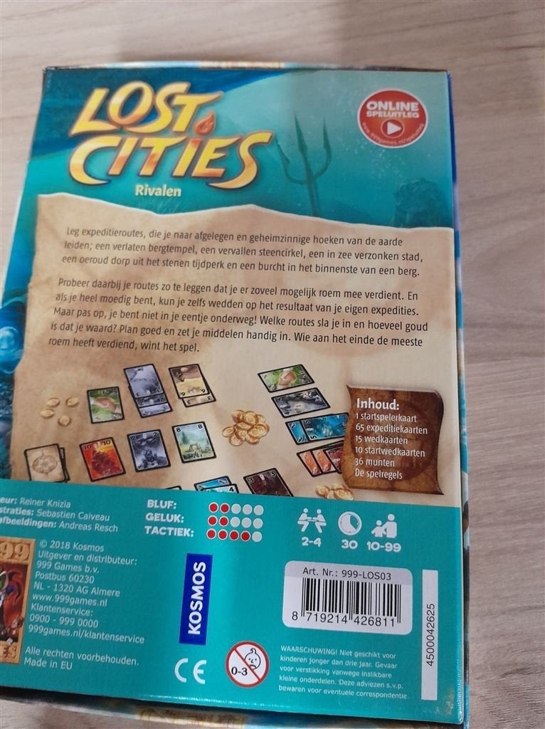 Lost cities Rivalen - 999 games - s3883, Verzenden, Zo goed als nieuw