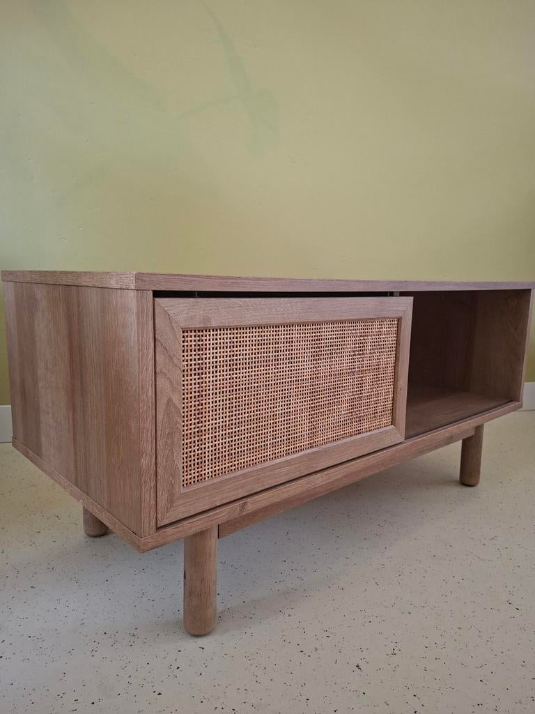 MADE TV-meubel | Japandi Stijl | Rotan, Ophalen of Verzenden, Zo goed als nieuw, 25 tot 50 cm