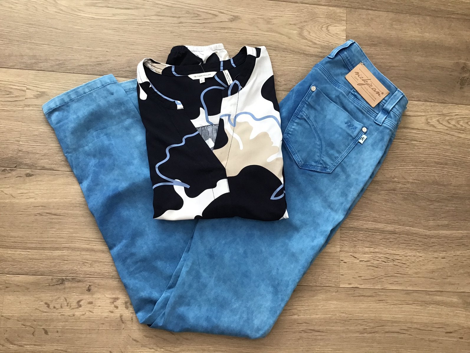 NICKJEAN!Lúxe Jeans 40/42&TOM TAILOR!Lúxe Top.Stijlvol!Sámen, Ophalen of Verzenden, Zo goed als nieuw, Maat 38/40 (M)