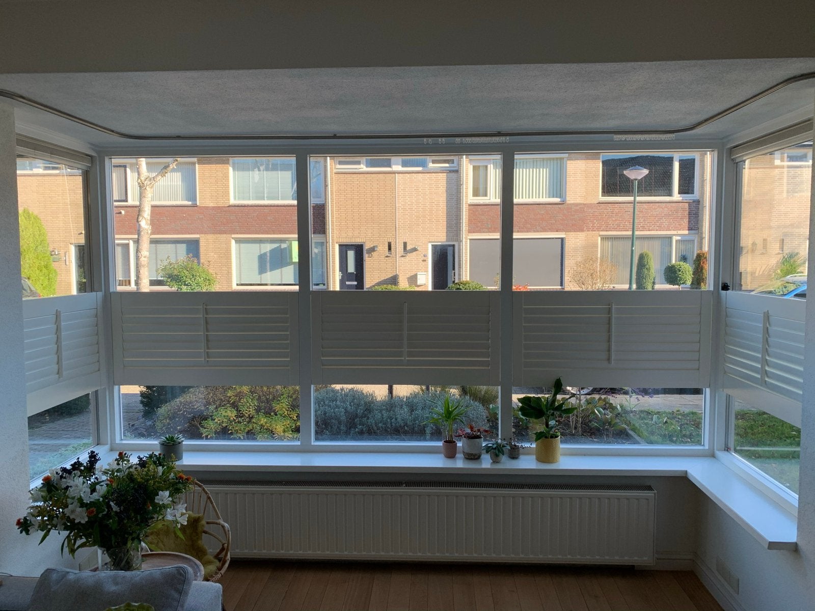Shutters – 5 stuks – wit/creme, Ophalen, Zo goed als nieuw, Wit, Lamellen
