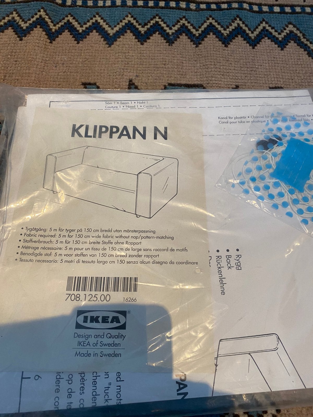 Naaipatroon hoes klippan N 150 cm, Ophalen of Verzenden, Nieuw