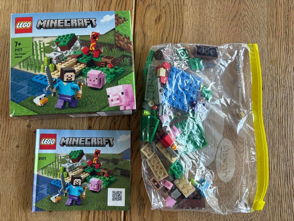 LEGO Minecraft 21177 De Creeper Hinderlaag, Minecraft, Lego, Ophalen of Verzenden, Zo goed als nieuw
