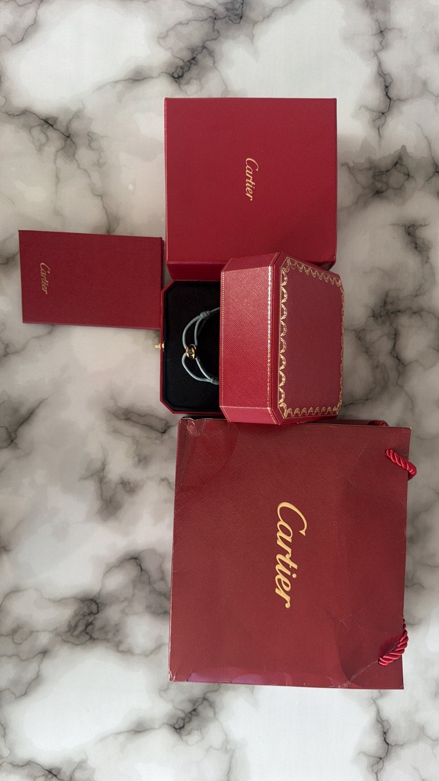 Cartier Trinity Armband Goud Rosé Goud Zilver Lichtblauw, Sieraden, Tassen en Uiterlijk, Ophalen, Nieuw, Blauw, Goud