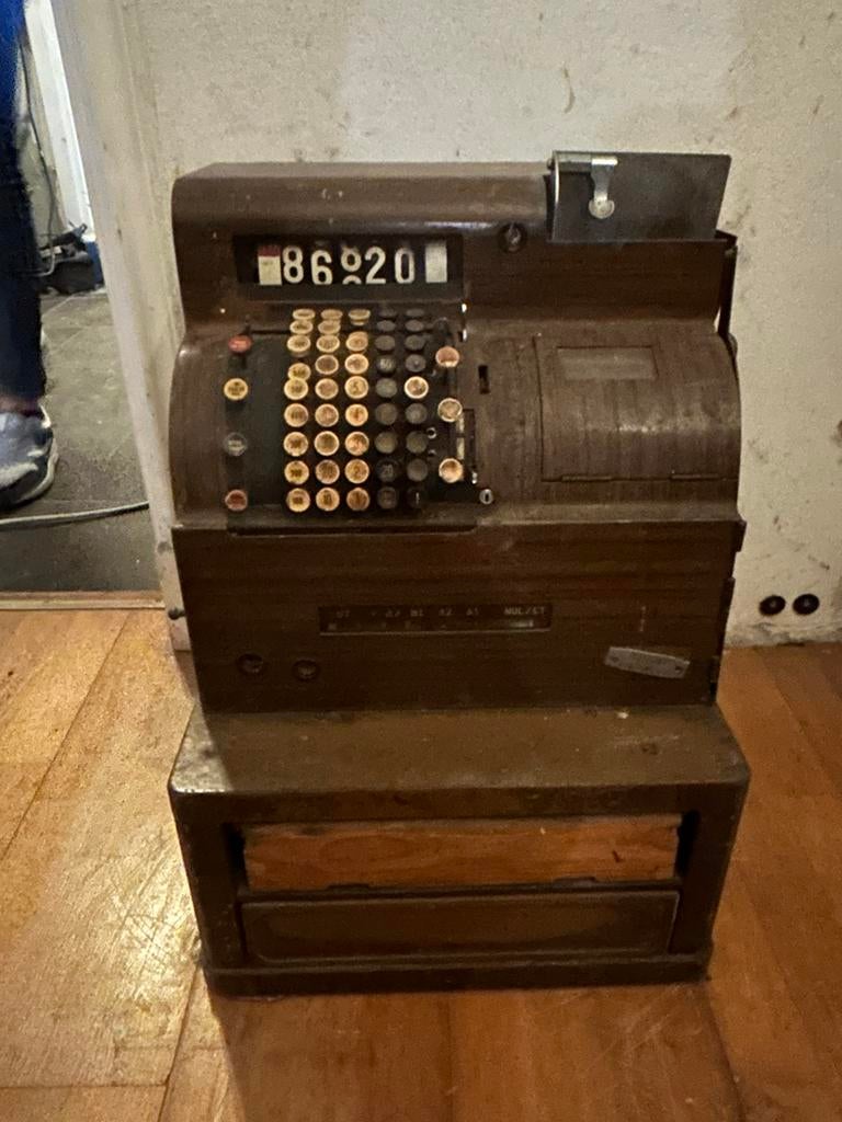 Ouderwetse kassa., Antiek en Kunst, Ophalen