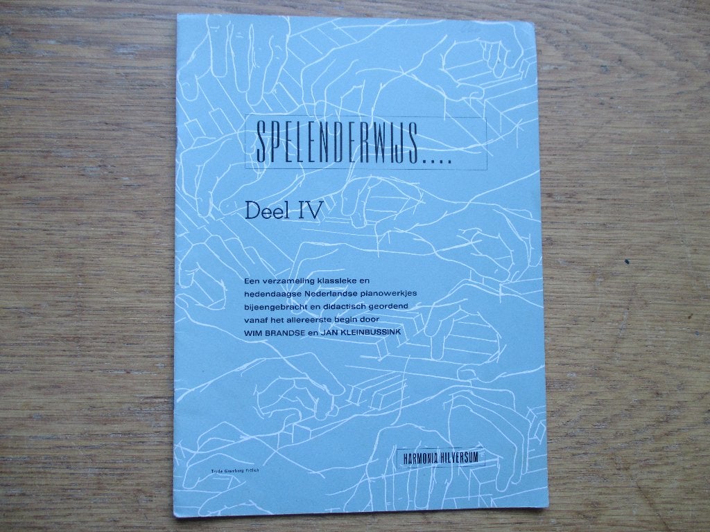 Spelenderwijs Deel IV - Piano - Klassieke en Moderne Stukken, Gebruikt, Klassiek, Ophalen of Verzenden, Piano