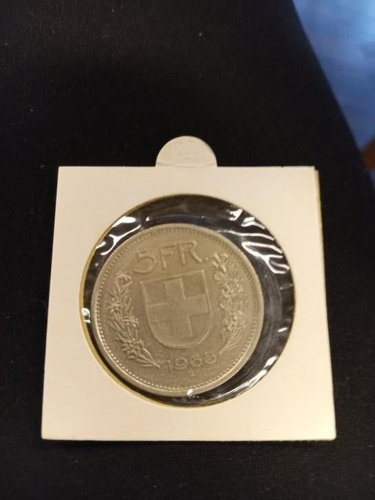 Zwitserse 5 Franken munt 1968, Ophalen of Verzenden, Overige landen, Losse munt, Zilver