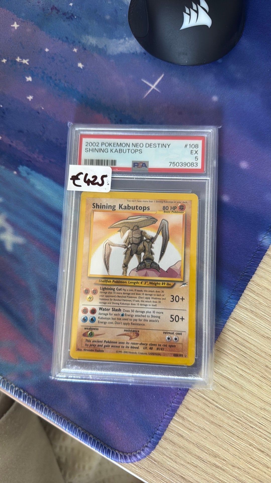 Shinning kabutops psa 5, Ophalen of Verzenden, Zo goed als nieuw