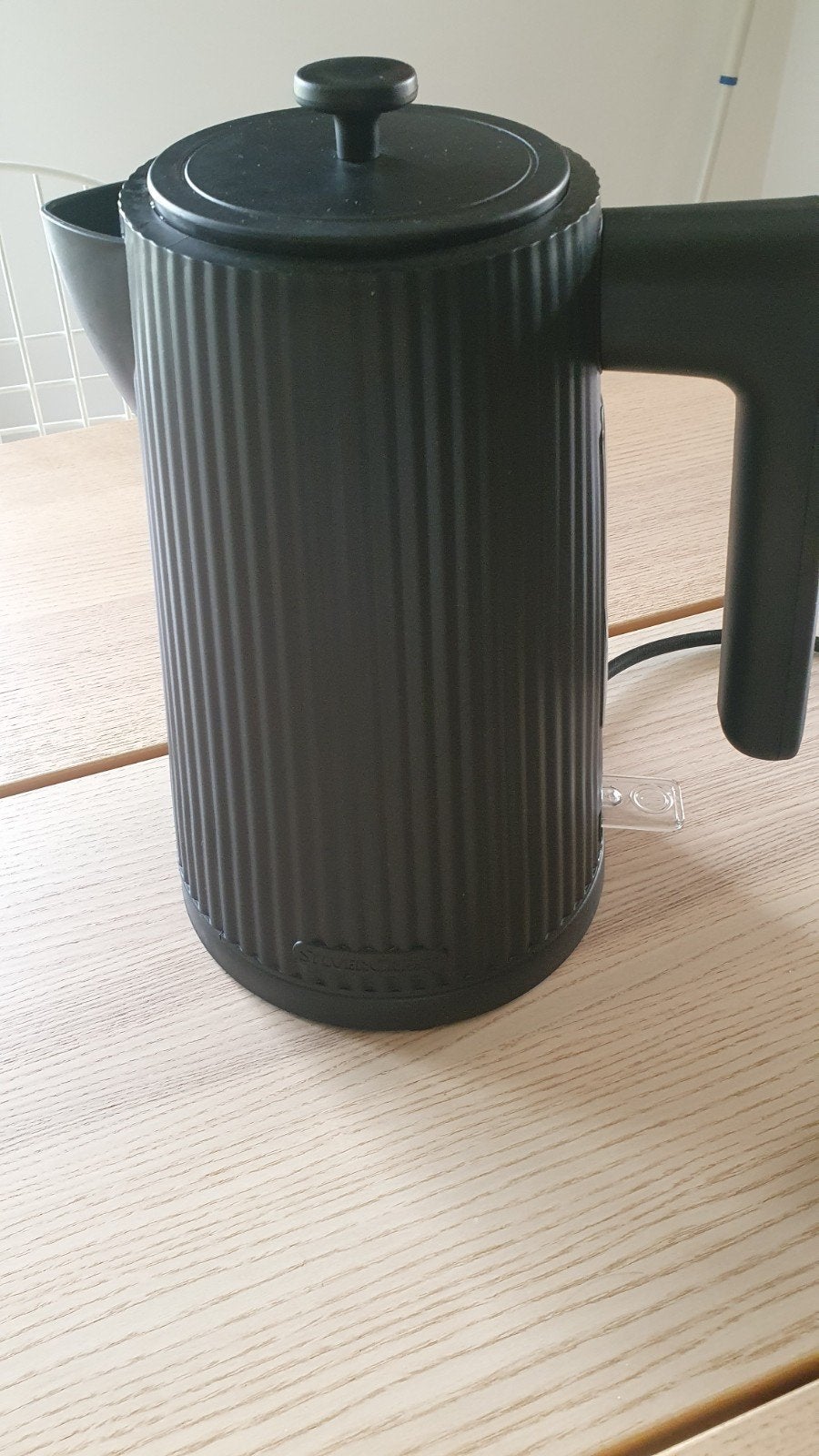 Silvercrest Waterkoker plissé 1,7 L - Zwart. In nieuwstaat!, 1 tot 2 liter, Ophalen of Verzenden, Zo goed als nieuw