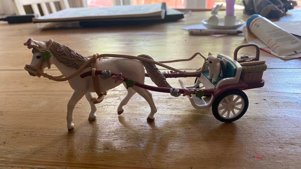 Schleich koets met picknickmandje, Verzamelen, Ophalen of Verzenden, Zo goed als nieuw