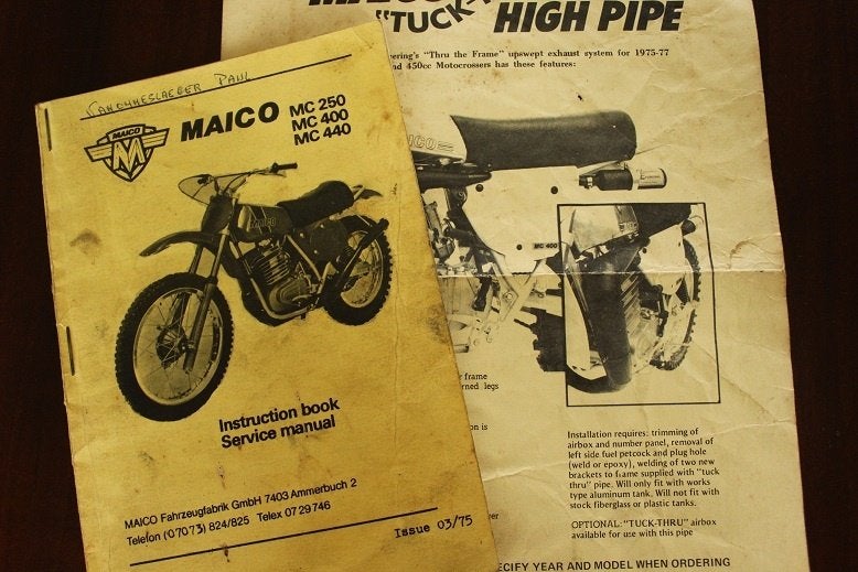 Maico MC250 MC400 MC440 1975 instruction book, Ophalen of Verzenden, Overige merken