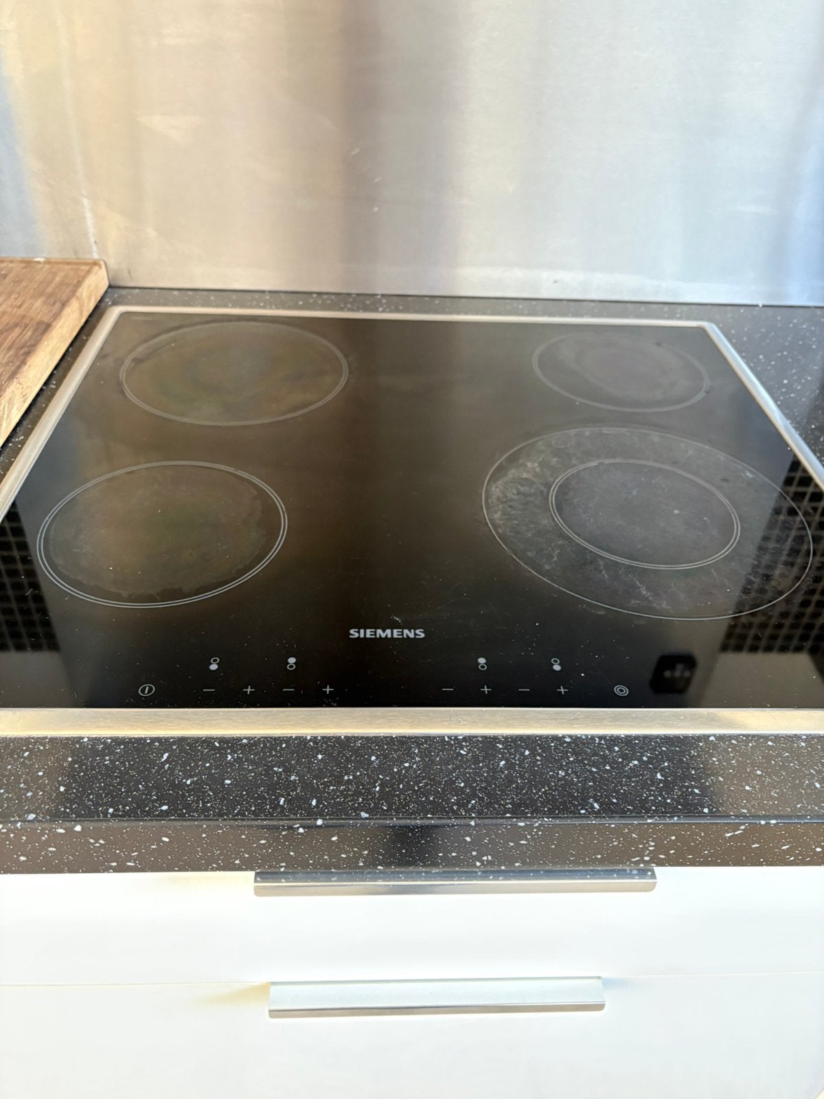 Keramische kookplaat Siemens 60 cm, Ophalen, Keramisch, 4 kookzones, Zo goed als nieuw