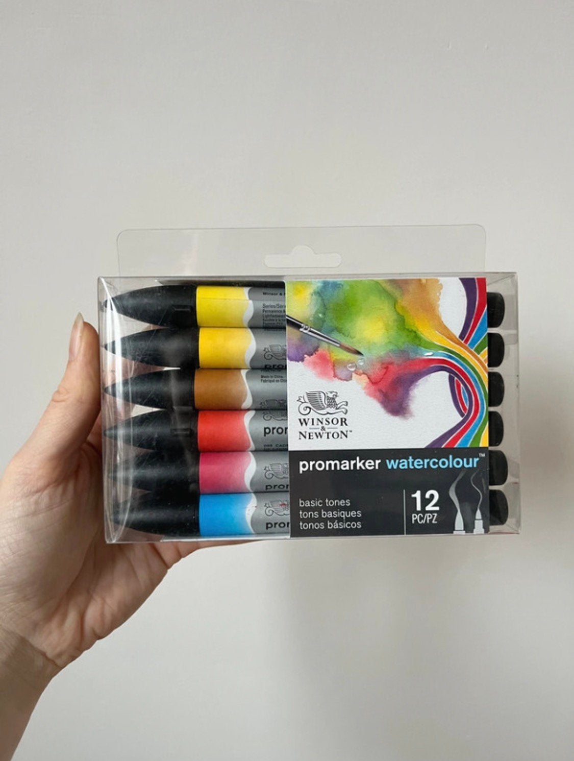 Winsor & Newton watercolor markers - basic tones (12 stuks), Verzenden, Nieuw, Overige typen