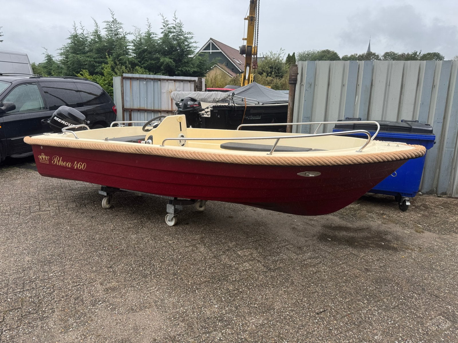 Rhea 460 sloep met Mercury 9.9 pk 4-takt, Watersport en Boten, Ophalen, Rondzit, Rhea, Zo goed als nieuw