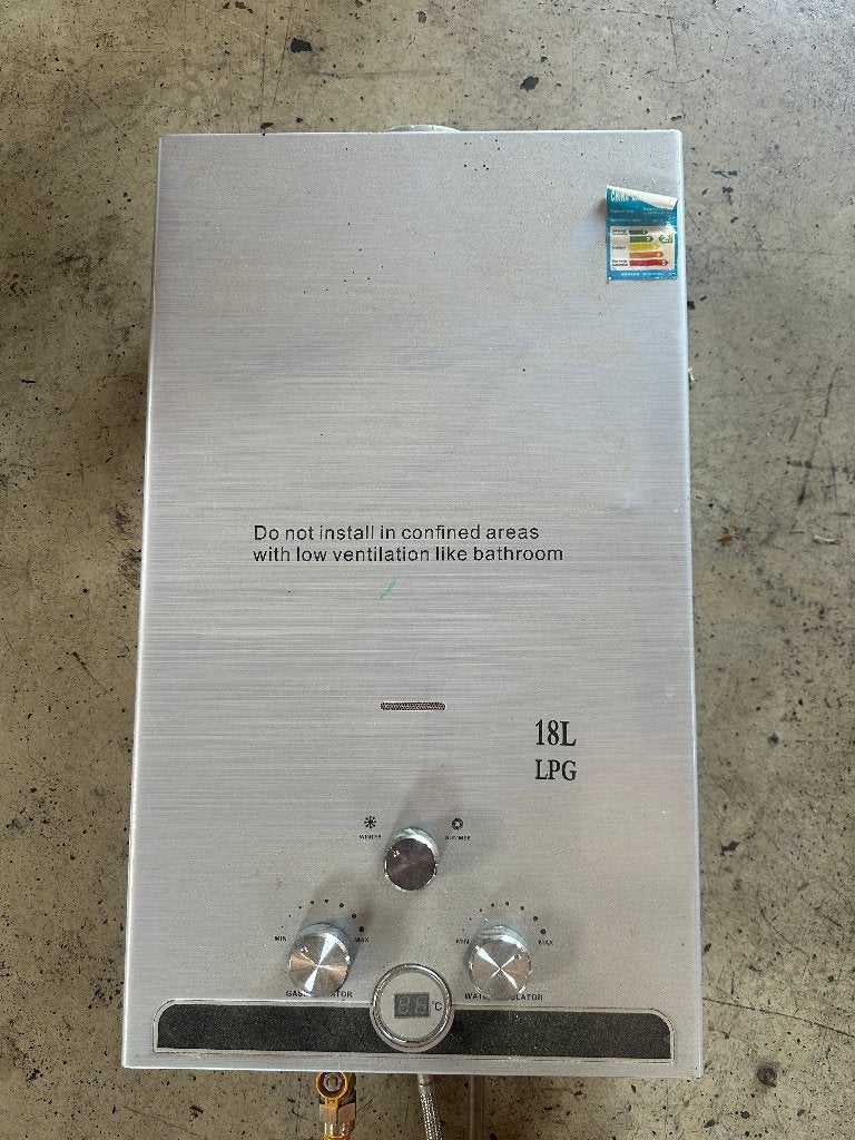 18L propaan,butaan,lpg Geiser voor camping, Ophalen, Gebruikt, Geiser, Minder dan 20 liter