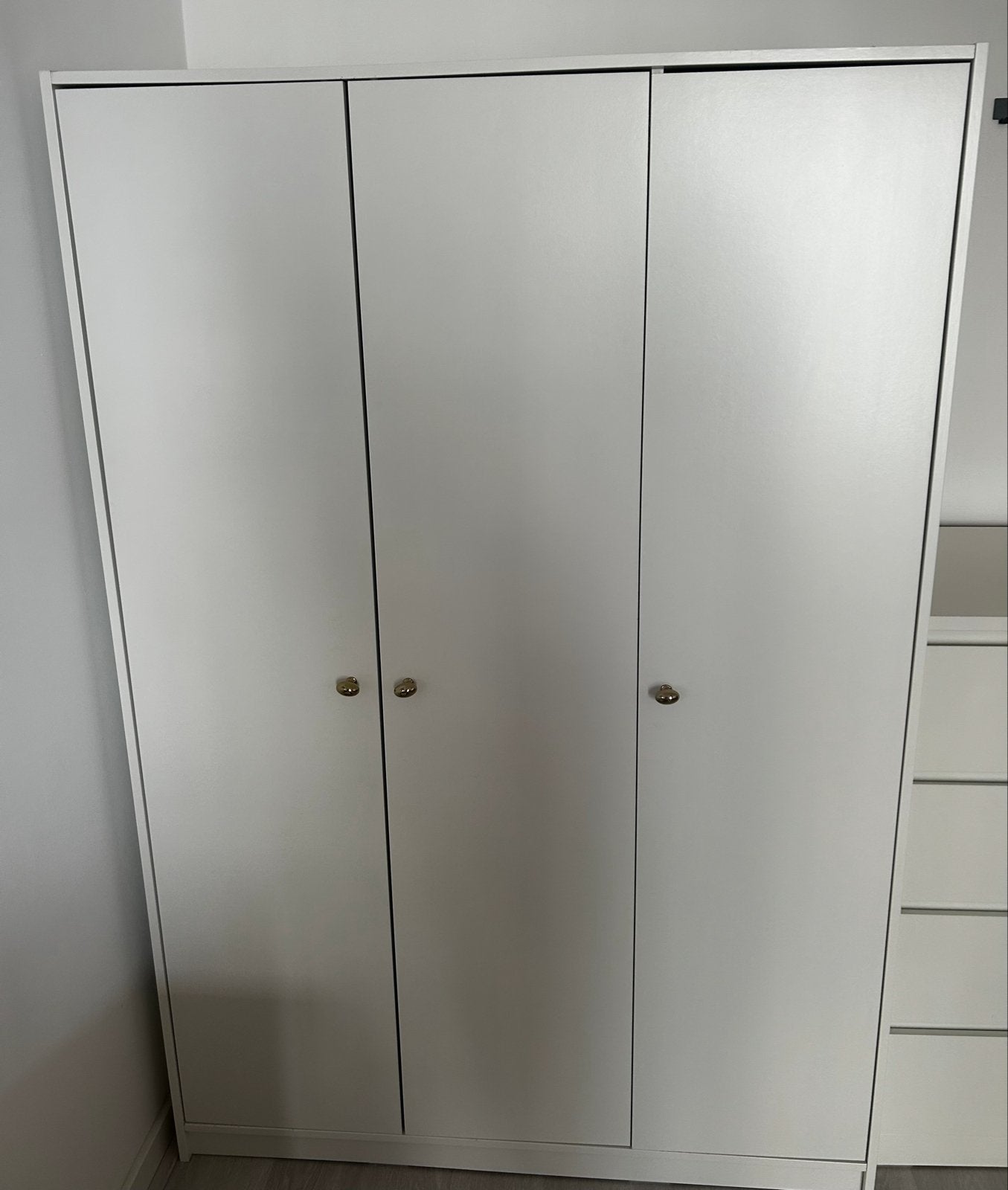 IKEA Kleppstad kledingkast wit, 3 deuren, z.g.a.n., Ophalen, 100 tot 150 cm, Zo goed als nieuw, 150 tot 200 cm