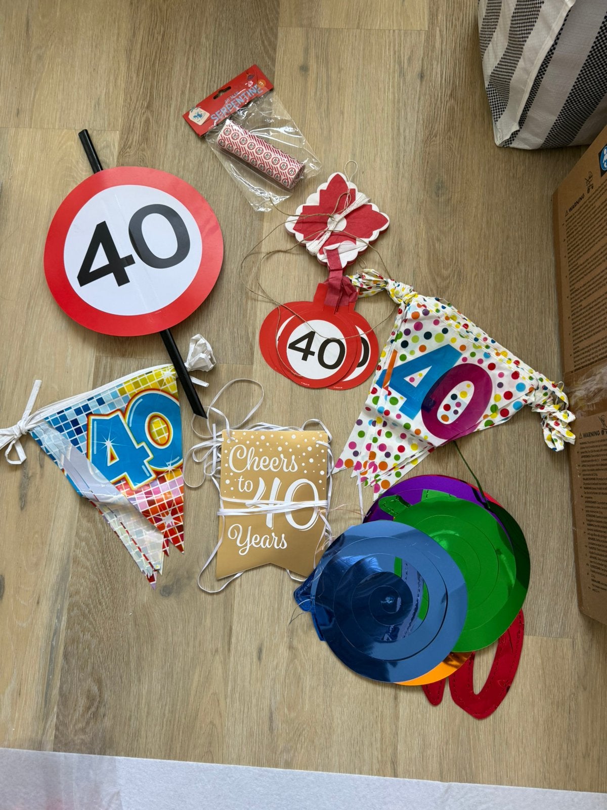 Versiering 40, Ophalen, Gebruikt, Feestartikel, Verjaardag