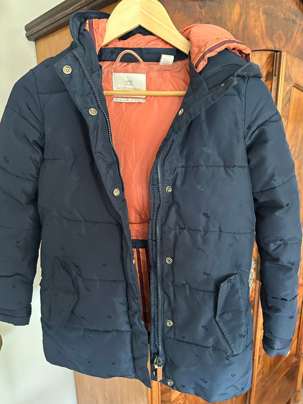 Jas maat 146 scotch en soda, Ophalen of Verzenden, Zo goed als nieuw, Meisje, Jas