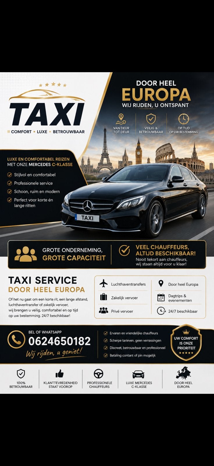 Taxi service 24/7, Koeriersdiensten