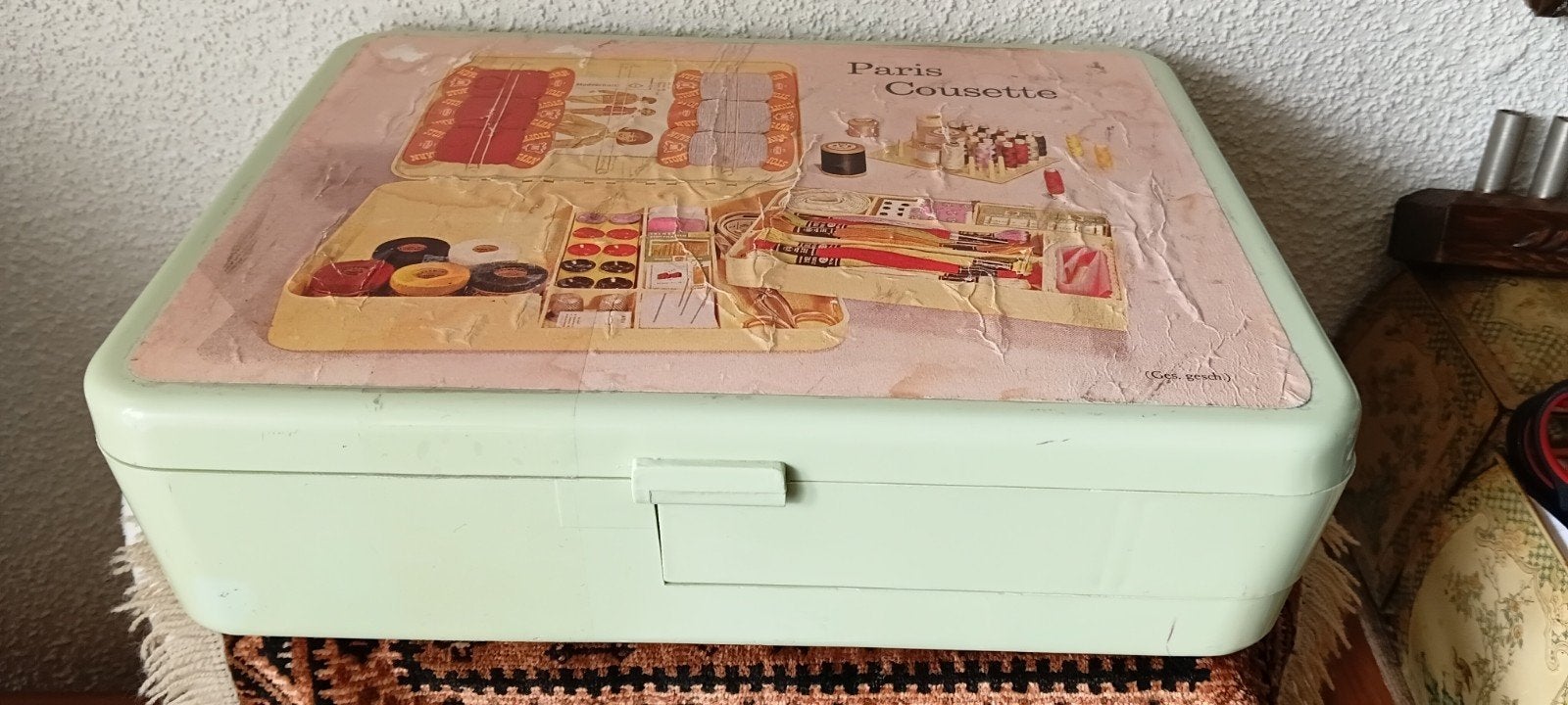 Vintage 1950 Paris Cousette naaidoos, Hobby en Vrije tijd, Naaien en Fournituren, Ophalen of Verzenden, Gebruikt, Overige typen