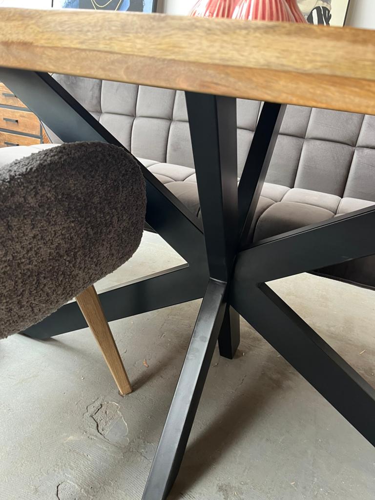 Magazijn leegverkoop eettafel deens ovaal mangohout matrix, Hout, Nieuw, Ophalen of Verzenden, Info@wkhome.nl