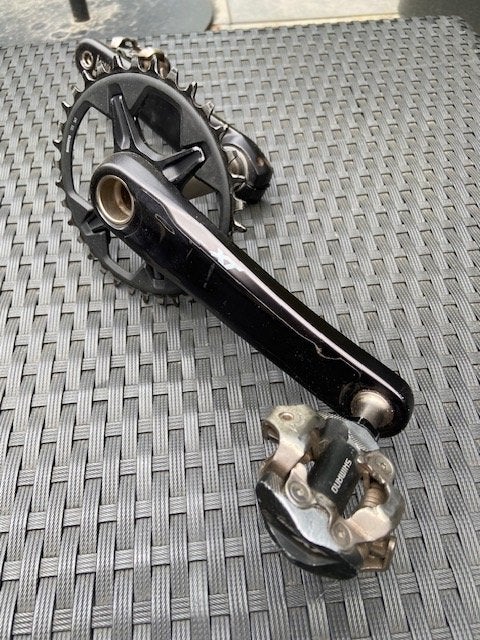 XT crankstel incl XT pedalen zgan, Ophalen